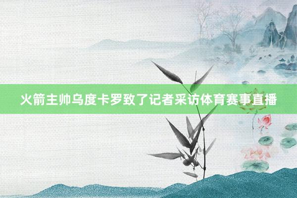 火箭主帅乌度卡罗致了记者采访体育赛事直播