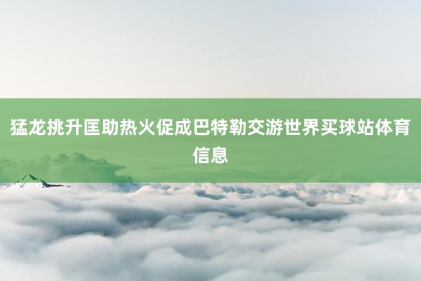 猛龙挑升匡助热火促成巴特勒交游世界买球站体育信息