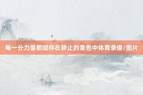 每一分力量都赋存在静止的景色中体育录像/图片