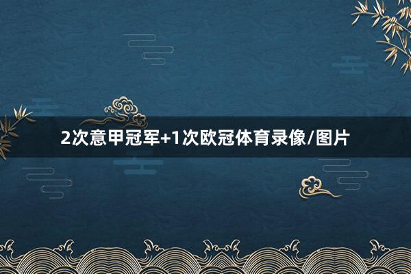 2次意甲冠军+1次欧冠体育录像/图片