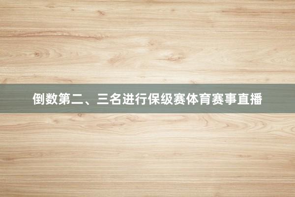 倒数第二、三名进行保级赛体育赛事直播