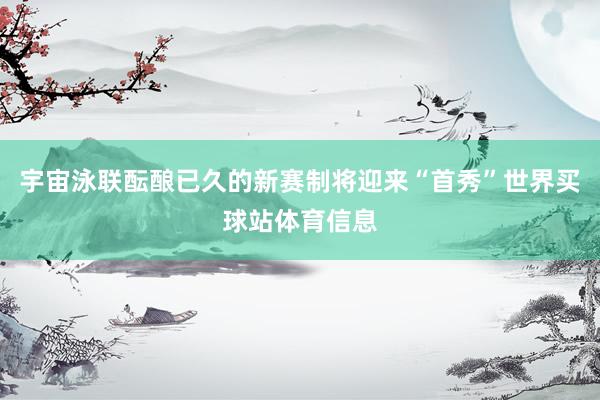宇宙泳联酝酿已久的新赛制将迎来“首秀”世界买球站体育信息