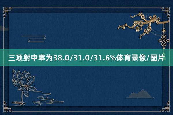 三项射中率为38.0/31.0/31.6%体育录像/图片