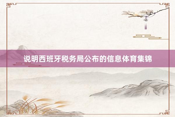 说明西班牙税务局公布的信息体育集锦
