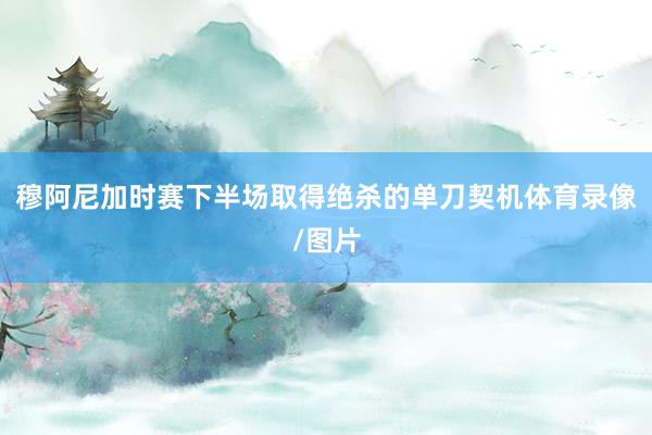 穆阿尼加时赛下半场取得绝杀的单刀契机体育录像/图片