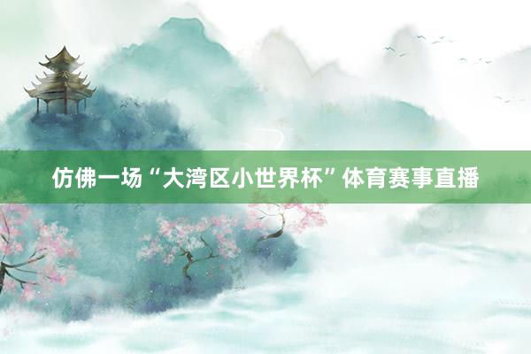 仿佛一场“大湾区小世界杯”体育赛事直播