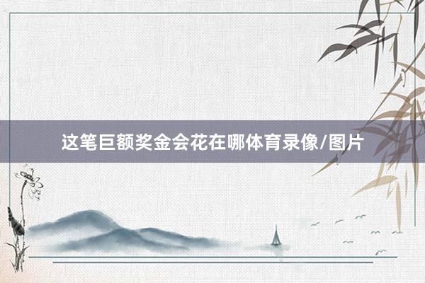 这笔巨额奖金会花在哪体育录像/图片
