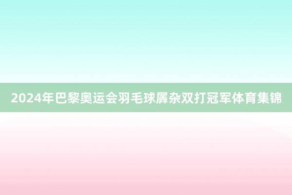 2024年巴黎奥运会羽毛球羼杂双打冠军体育集锦