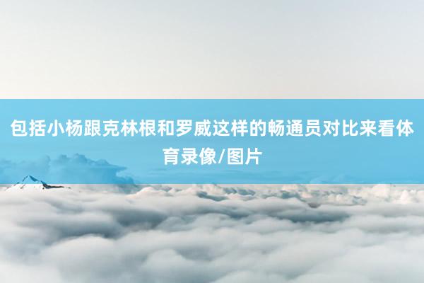 包括小杨跟克林根和罗威这样的畅通员对比来看体育录像/图片