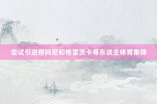 尝试引进穆阿尼和格雷茨卡等东谈主体育集锦