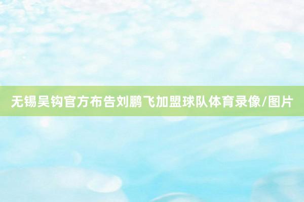 无锡吴钩官方布告刘鹏飞加盟球队体育录像/图片