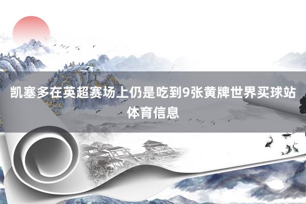 凯塞多在英超赛场上仍是吃到9张黄牌世界买球站体育信息