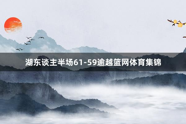 湖东谈主半场61-59逾越篮网体育集锦