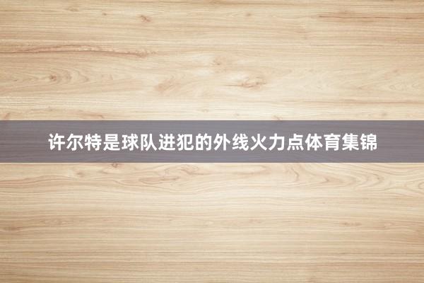 许尔特是球队进犯的外线火力点体育集锦