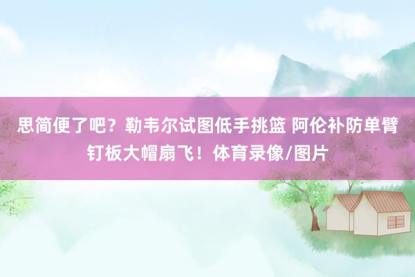 思简便了吧?勒韦尔试图低手挑篮 阿伦补防单臂钉板大帽扇飞!体育录像/图片